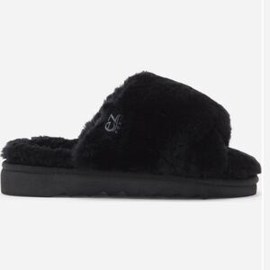 Genuine Shearling Wide Crossband Slide (Outdoor-Indoor)